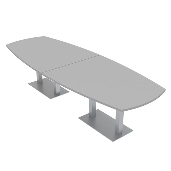 45 in W, 145 in L, 29 in H, Engineered Wood Top, Grey